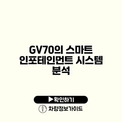 GV70의 스마트 인포테인먼트 시스템 분석