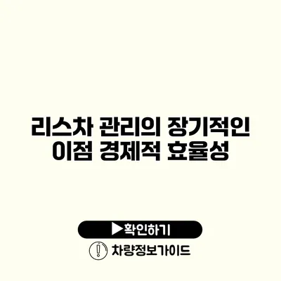 리스차 관리의 장기적인 이점 경제적 효율성