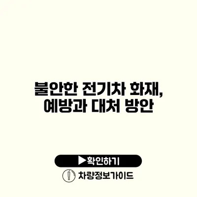 불안한 전기차 화재, 예방과 대처 방안