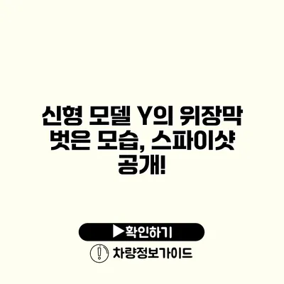 신형 모델 Y의 위장막 벗은 모습, 스파이샷 공개!