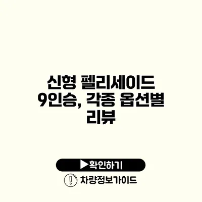 신형 펠리세이드 9인승, 각종 옵션별 리뷰