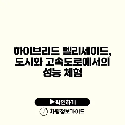 하이브리드 펠리세이드, 도시와 고속도로에서의 성능 체험