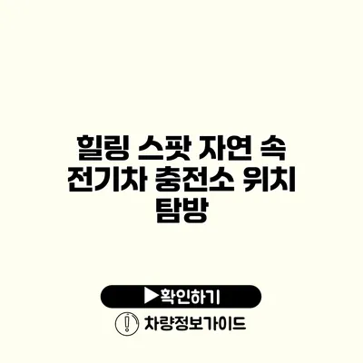 힐링 스팟 자연 속 전기차 충전소 위치 탐방