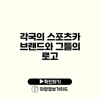 각국의 스포츠카 브랜드와 그들의 로고