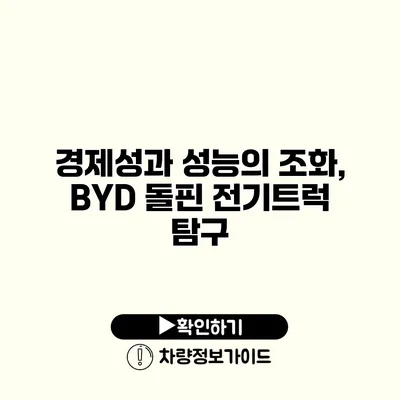 경제성과 성능의 조화, BYD 돌핀 전기트럭 탐구