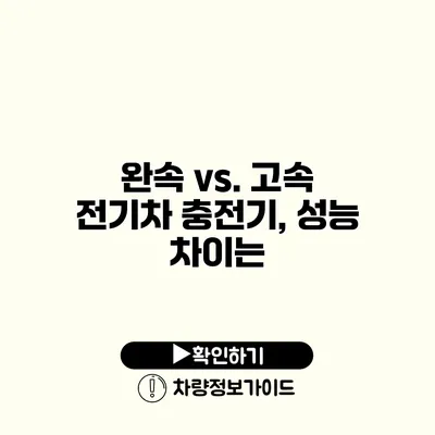 완속 vs. 고속 전기차 충전기, 성능 차이는?