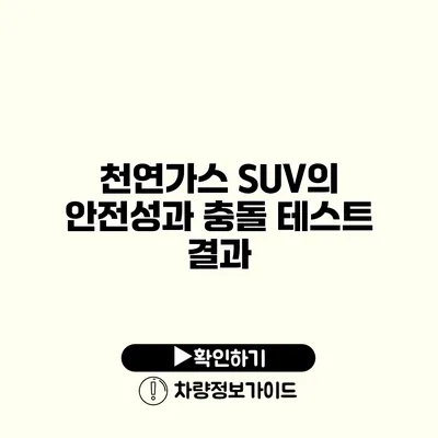 천연가스 SUV의 안전성과 충돌 테스트 결과