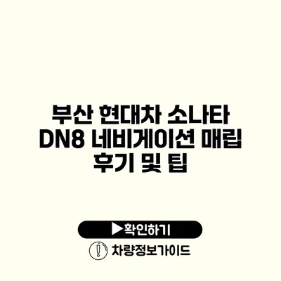 부산 현대차 소나타 DN8 네비게이션 매립 후기 및 팁 부산 현대차 소나타 DN8 네비게이션 매립 후기 및 팁
