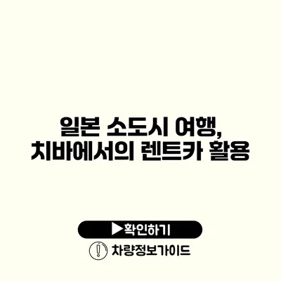 일본 소도시 여행, 치바에서의 렌트카 활용