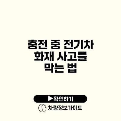 충전 중 전기차 화재 사고를 막는 법